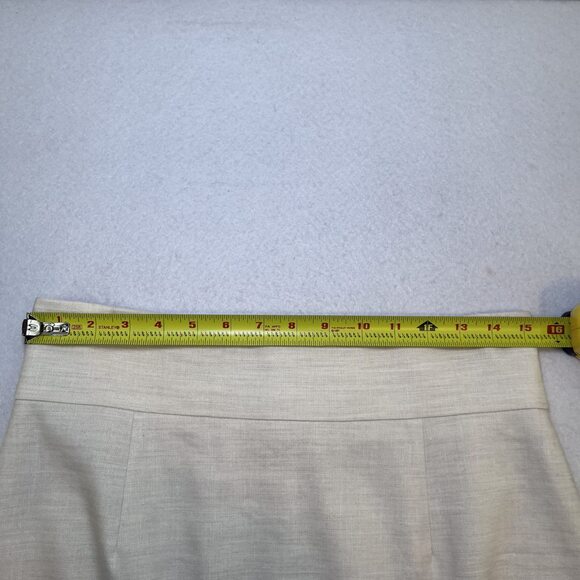 Antonio Melani linen blend lined cream pencil skirt womens size 8 - Picture 7 of 9